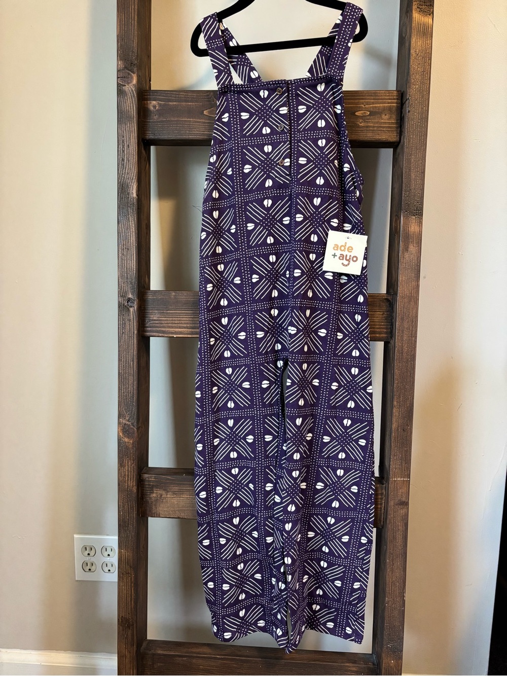 NWT Kids Purple Cotton Jumpsuit - Girls  7/8 size